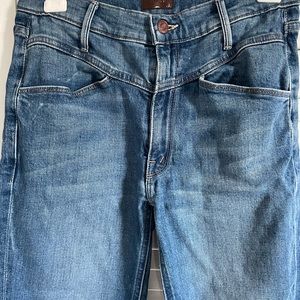 Mother The Dazzler Yoke Front Ankle jeans in Wander Dust